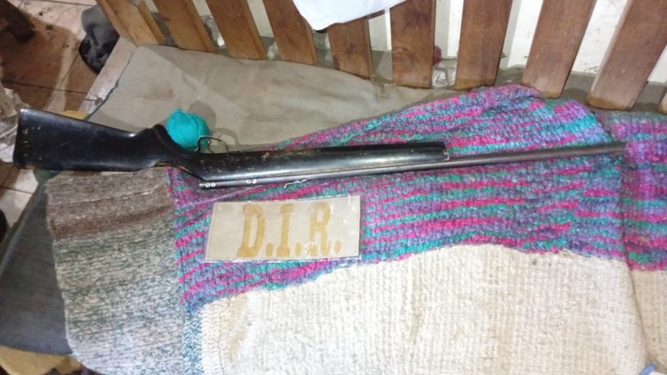 Un arma de fuego y municiones fueron halladas en las diligencias.