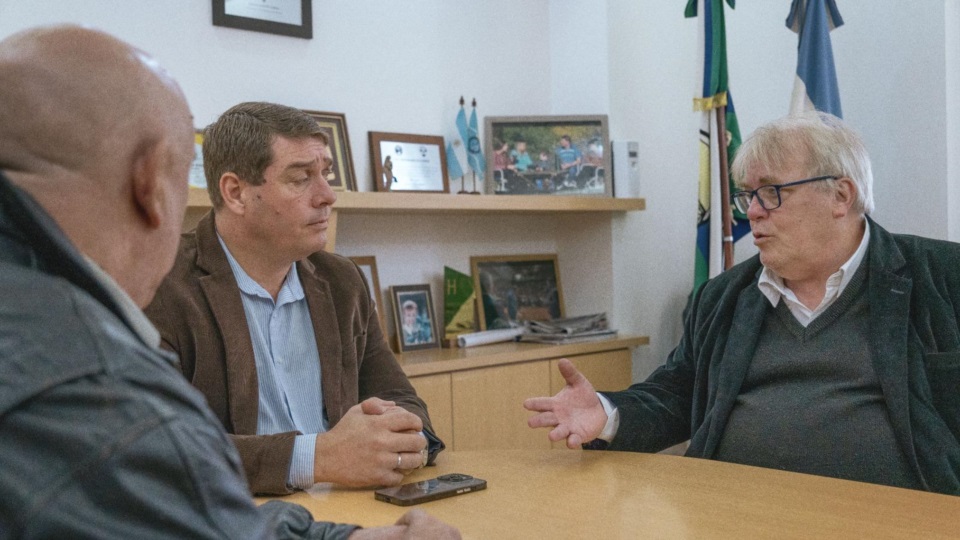 Damián Biss y Gustavo Vera en Rawson.