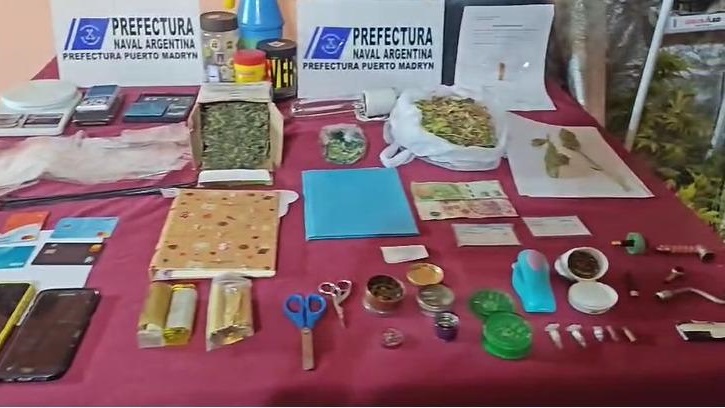 La diligencia se efectuó en un "vivero" de marihuana.
