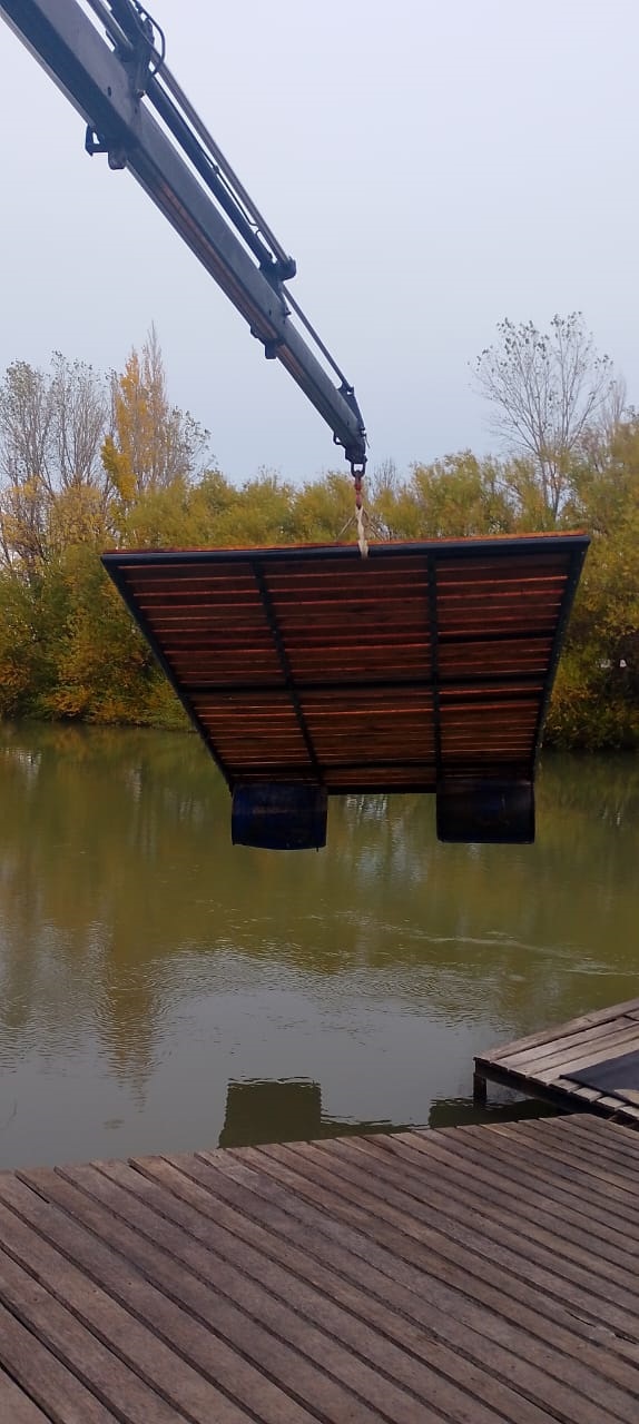 El nuevo muelle para remo y canotaje.