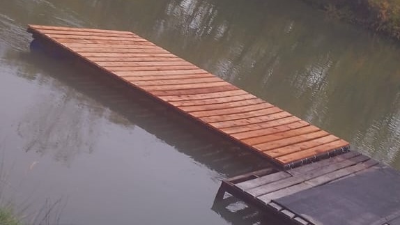 El nuevo muelle para remo y canotaje.