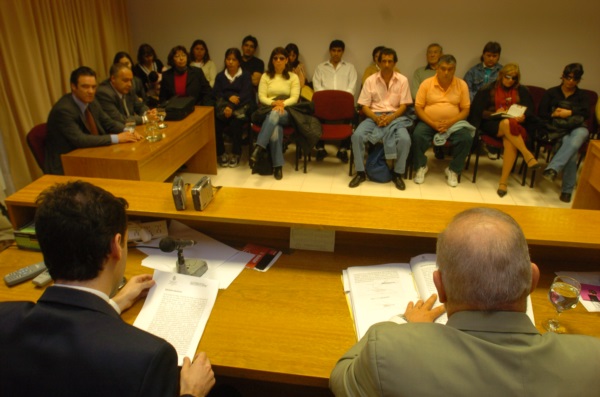 Una de las audiencias del juicio penal por la tragedia. 