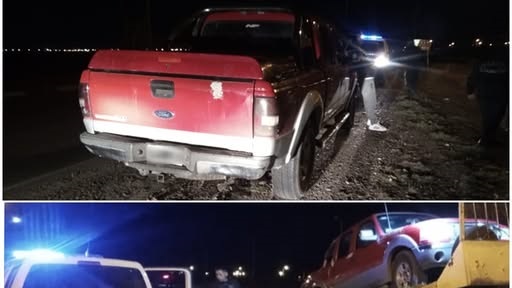Tras una persecución, el conductor de la camioneta se detuvo.