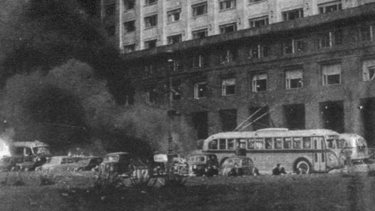 El horror del bombardeo sobre la Plaza de Mayo y alrededores.