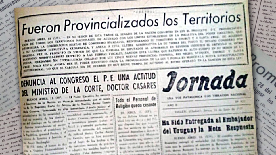 Historia pura. La tapa de Jornada de hace 70 años.