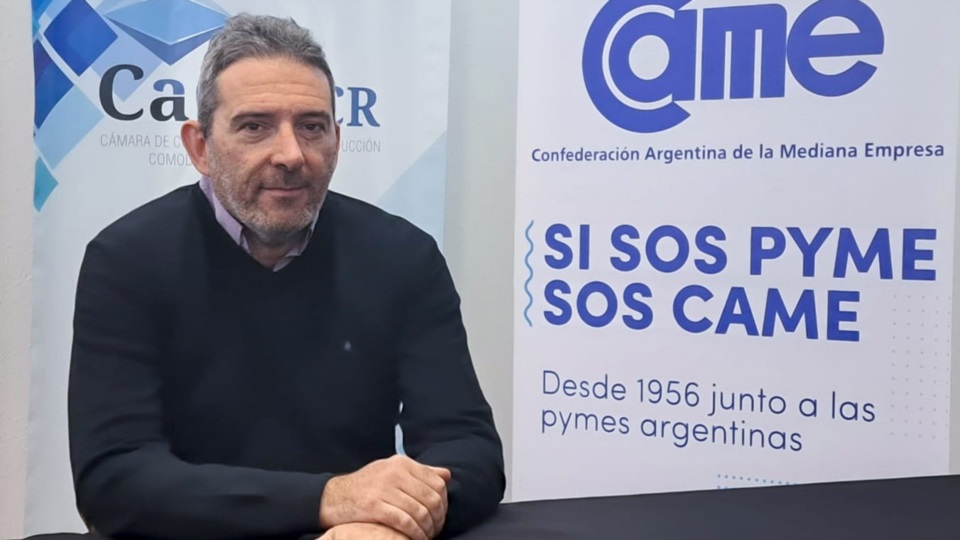 Sebastián Aguirre, presidente de la Cámara de Comercio de Comodoro Rivadavia.