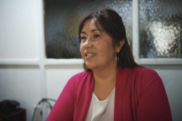 Anahí Bustos, presidenta de la Asociación de Bomberos de Rawson.