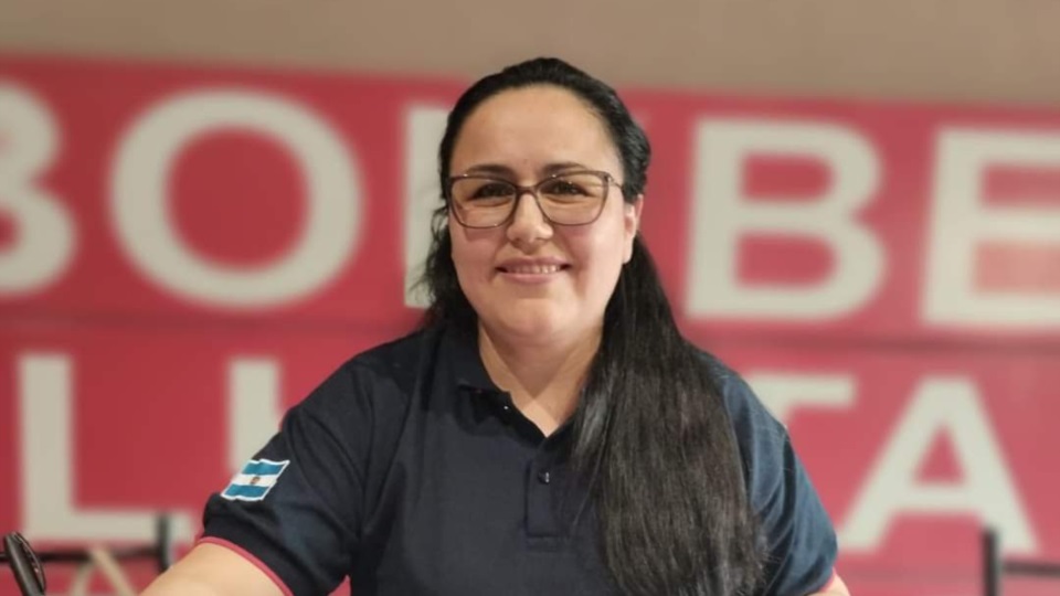 Lucía Gutiérrez, presidenta de la Asociación de Bomberos de Trelew