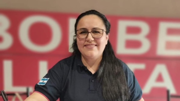 Lucía Gutiérrez, presidenta de la Asociación de Bomberos de Trelew