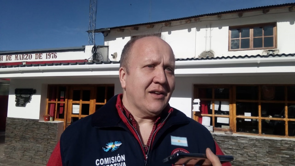 Rubén Oliva, presidente Federación de Bomberos Voluntarios de Chubut