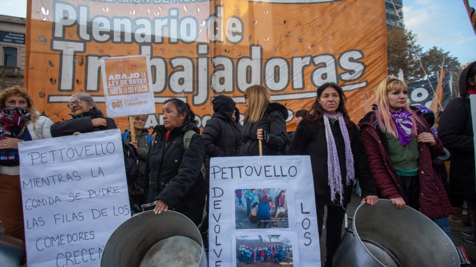 Una convocatoria similar al del año pasado de trabajadoras al Congreso.