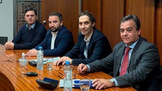 Meiszner, Arnaudo, Tórtola y Suazo en el encuentro con Cammesa.