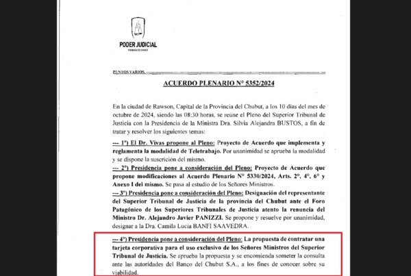 El acuerdo del año pasado y la "tarjeta corporativa".