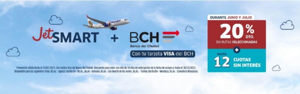 Promoción entre Banco del Chubut y JetSAMART.