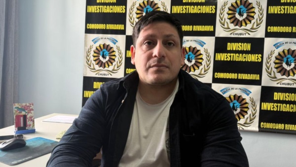 Comisario Javier Orellana, segundo jefe de la Brigada de Investigaciones.