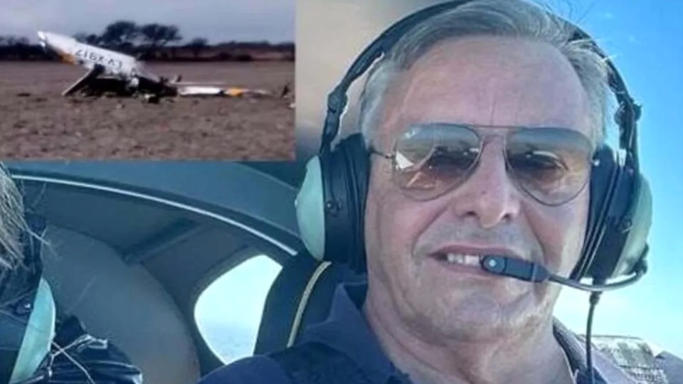 El intendente de Villa Reducción, Jorge Grazziano murió cuando se cayó la avioneta que piloteaba..