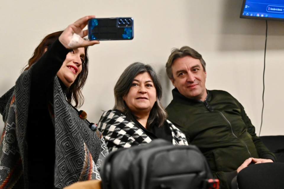Desde la izquierda, los querellantes González, Barrionuevo y López.