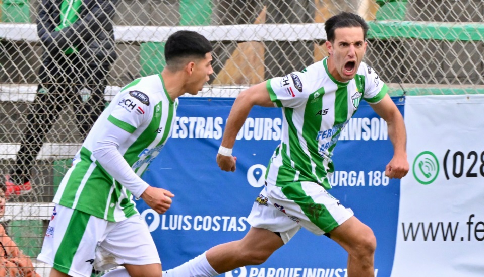 El gol de Joaquín Parra que le dio los tres puntos a Germinal. (Foto: Daniel Feldman/Jornada Medios).