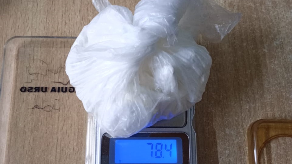 Unos 78,4 gramos de cocaína fueron secuestrados.