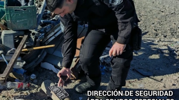 El artefacto fue analizado por la división Explosivos de la Policía.