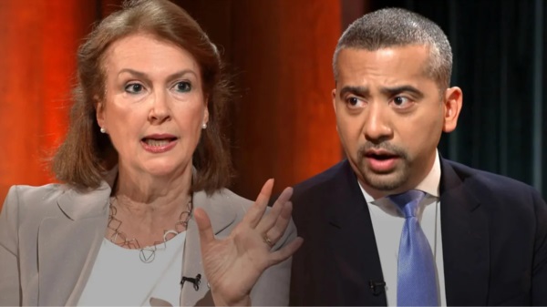 La ex funcionaria, en el momento de ser entrevistada por la cadena Qatarí.