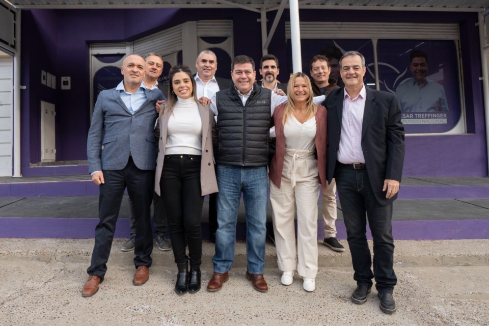 Treffinger con todos los candidatos de LLA en Chubut.