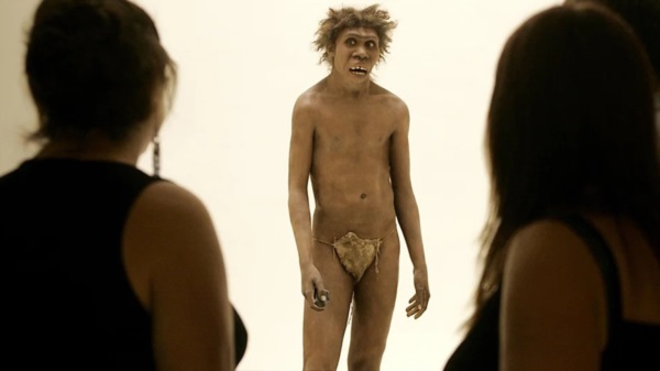 Hombre Neandertal en un Museo.
