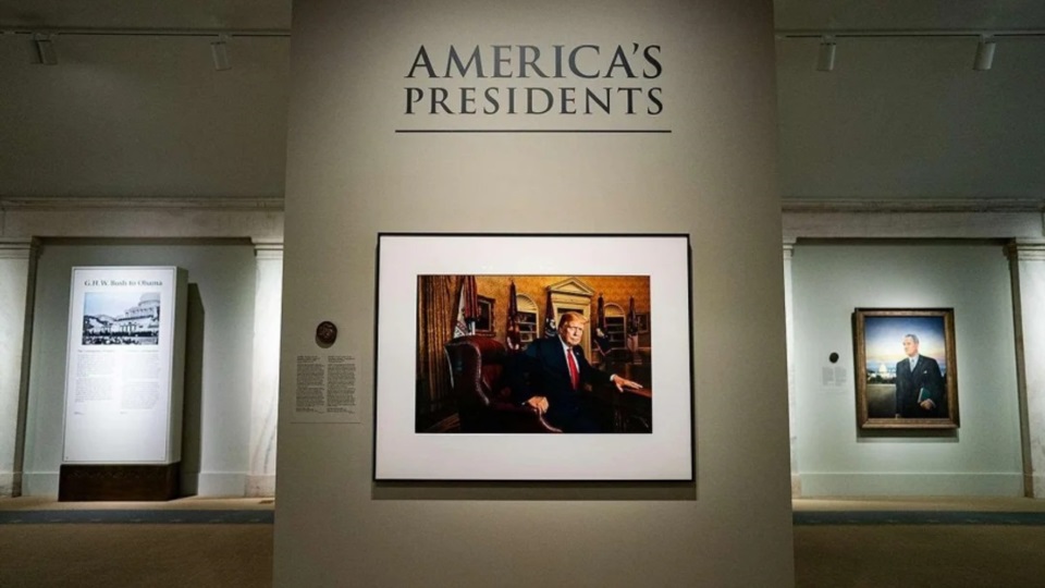 La sala dedicada a los presidentes de Estados Unidos de la National Portrait Gallery del Smithsonian.