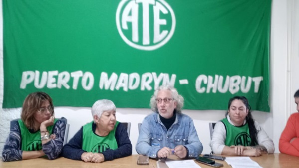 ATE anunciando la mediad de fuerza para este miércoles.