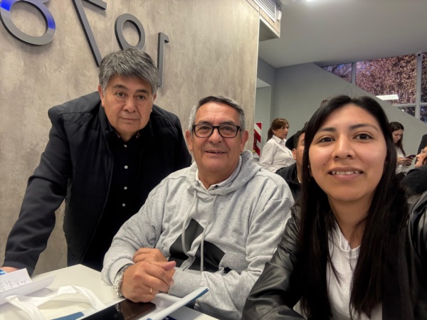 Javier Treuque, Osvaldo Davies y Magalí Montiel. 