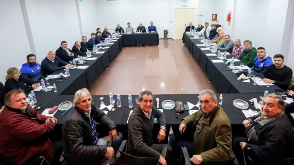Los representantes de los gremios del transporte.
