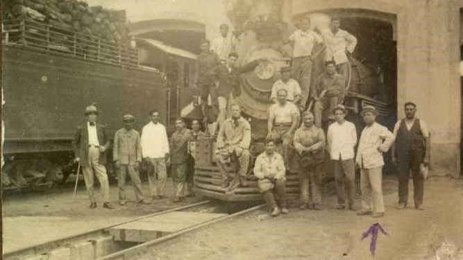 Operarios del ferrocarril chubutense.