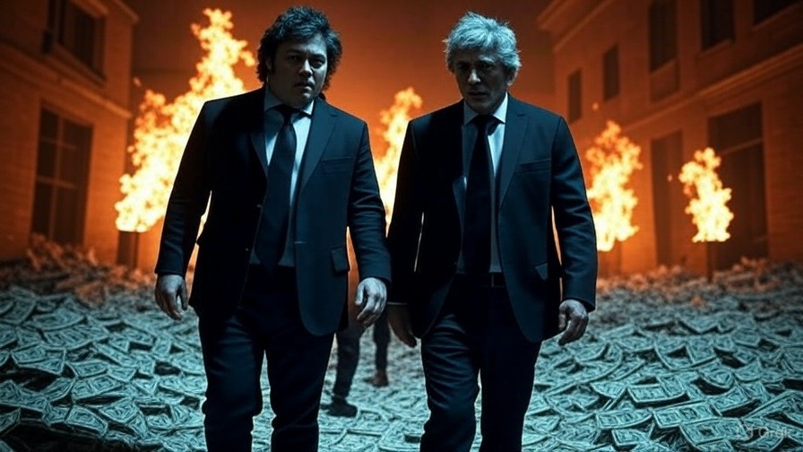 Milei y Caputo, quemando todo a su paso. (Imagen IA)