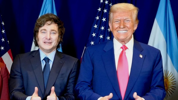 Javier Milei y Donald Trump.