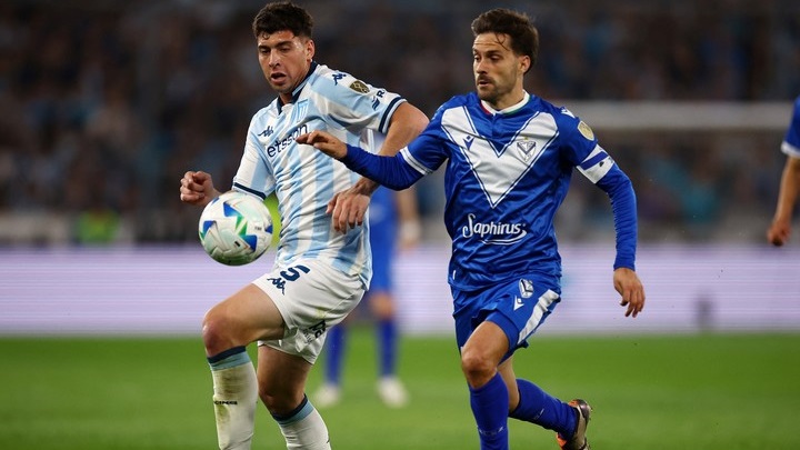 Nardoni en acción. El volante de Racing pidió el cambio por una lesión.