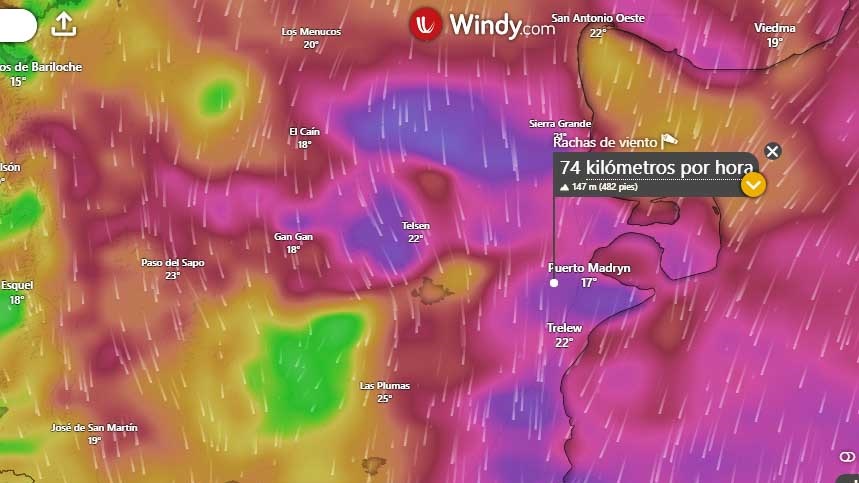 Créditos: Windy.com
