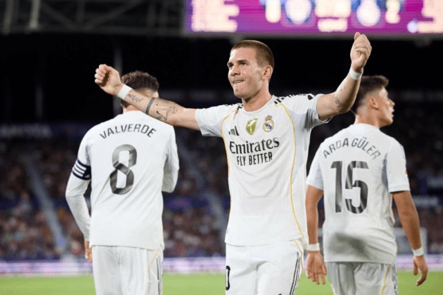Franco Mastantuono festejó su primer gol con el líder Real Madrid.