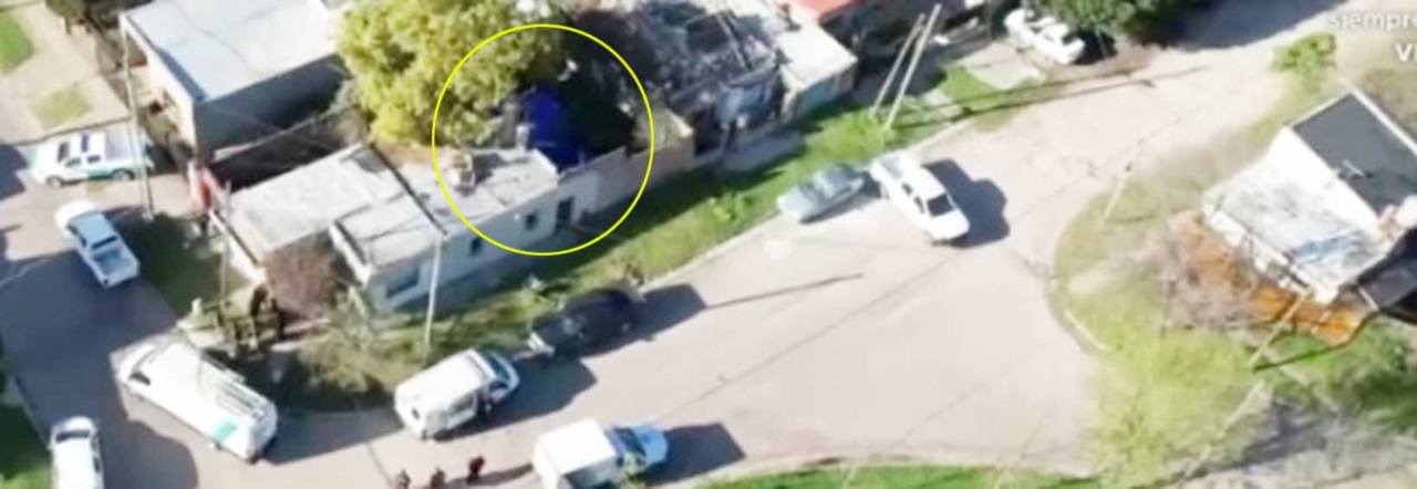 Lugar de los allanamientos donde se encontraron los cuerpos.