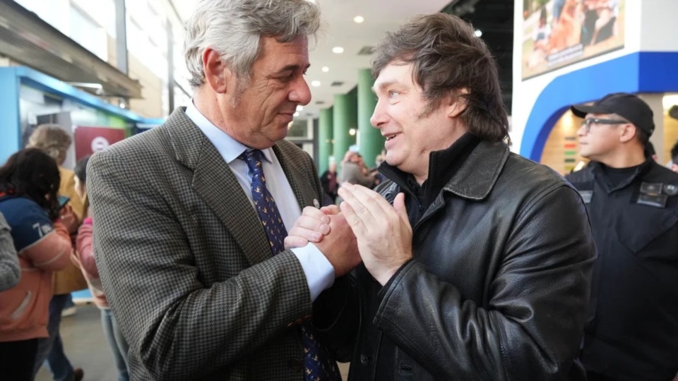 Nicolás Pino y el Presidente de la Nación, altri tempi, en un momento de mejor sintonía.