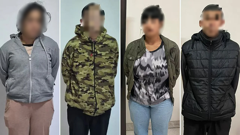 Las dos parejas detenidas.