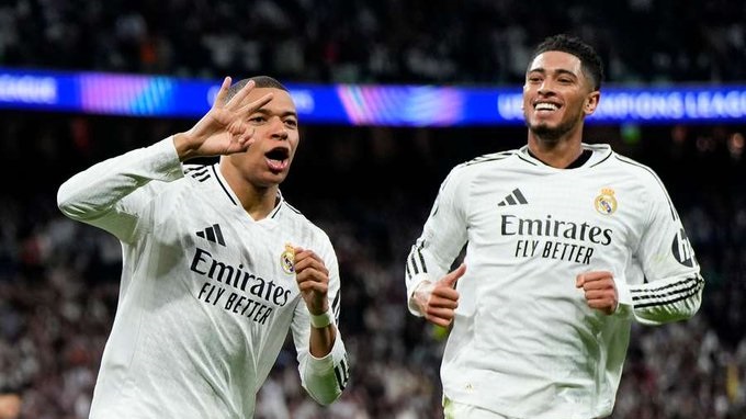 Real Madrid goleó con tres goles de Mbappé.