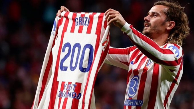 Antoine Griezmann alcanza su gol 200 con Atlético de Madrid.