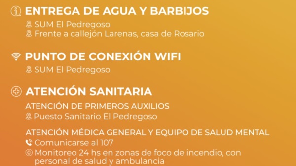 Datos útiles que brindó la Municipalidad de El Hoyo.
