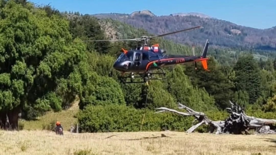 Uno de los medios aéreos puesto a disposición.