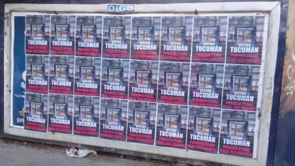 Los carteles en la vía pública se hicieron eco de un caso de alto impacto.