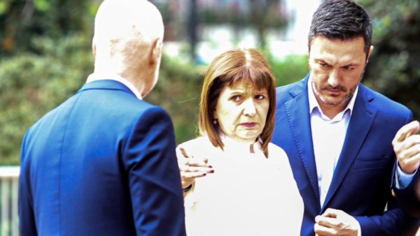 Bullrich junto a Horacio Rodríguez Larreta en el Jardín Botánico.