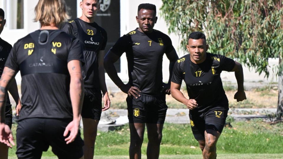 Los colombiano Cuero y Machado se sumaron a la pretemporada. Foto: Daniel Feldman/Jornada Medios.