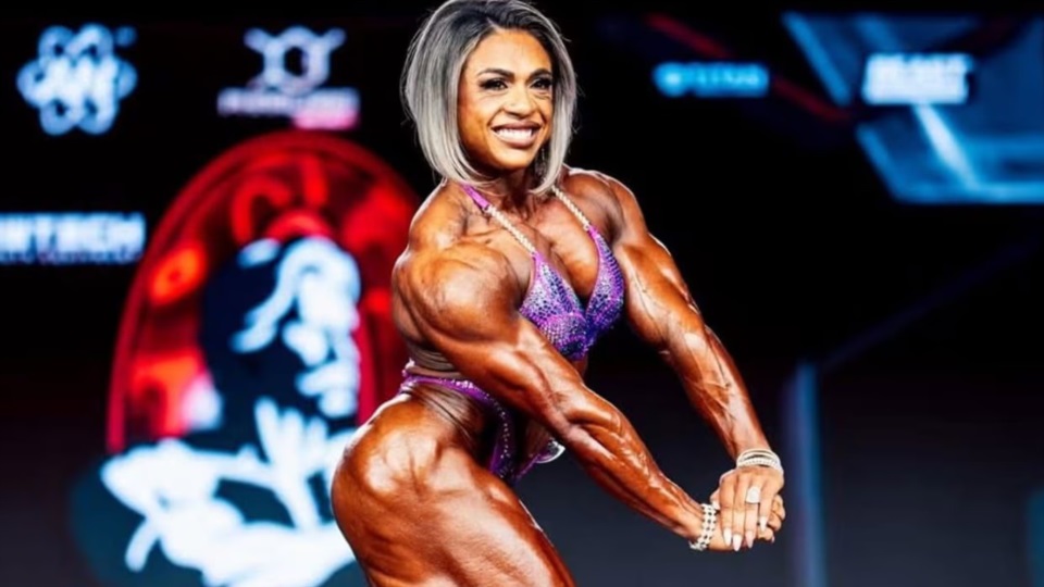 Marianne von Gierke durante su participación en el certamen Mr. Olympia 2026. Foto: Agencia NA (@mari.gierke.ifbbpro).