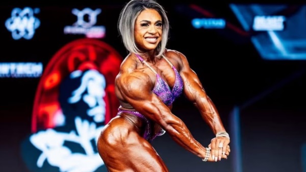 Marianne von Gierke durante su participación en el certamen Mr. Olympia 2026. Foto: Agencia NA (@mari.gierke.ifbbpro).