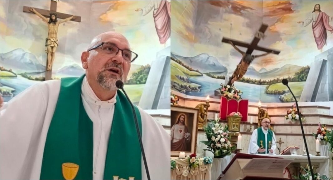 Murió un sacerdote aplastado por una cruz en plena misa